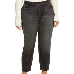 Good American good mom high waist black denim jeans womens size 2 NWT